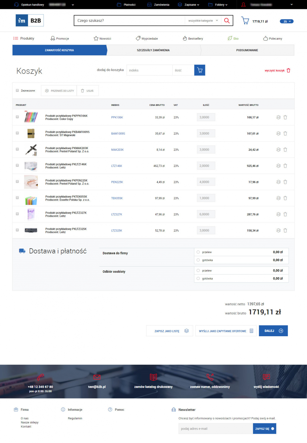 System B2B dla Navireo ERP